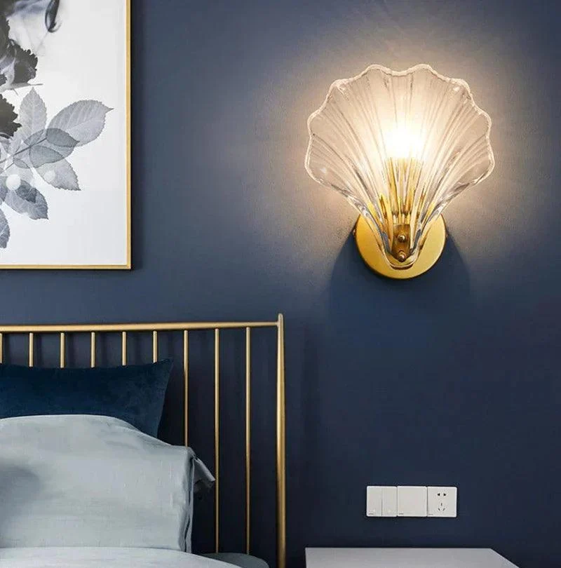 CoralGlimmer – Shell-shaped Glass Wall Lamp for Elegant Lighting -  - #tag1#