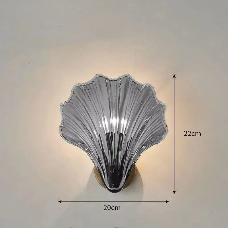 CoralGlimmer – Shell-shaped Glass Wall Lamp for Elegant Lighting -  - #tag1#