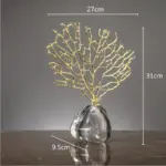 Coral Crystal Tree Sculpture tag1