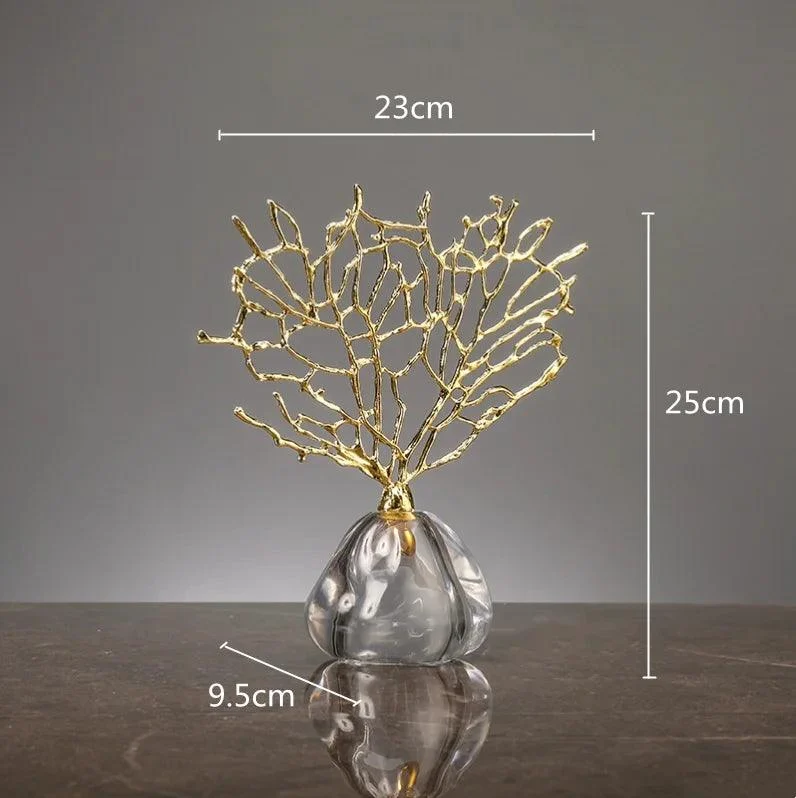 Coral Crystal Tree Sculpture -  - #tag1#