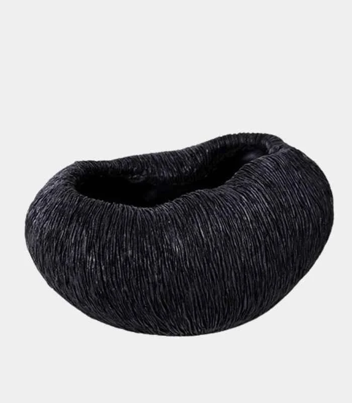 Coral Texture Decorative Resin Bowl - Black, 23 cm -  - #tag1#