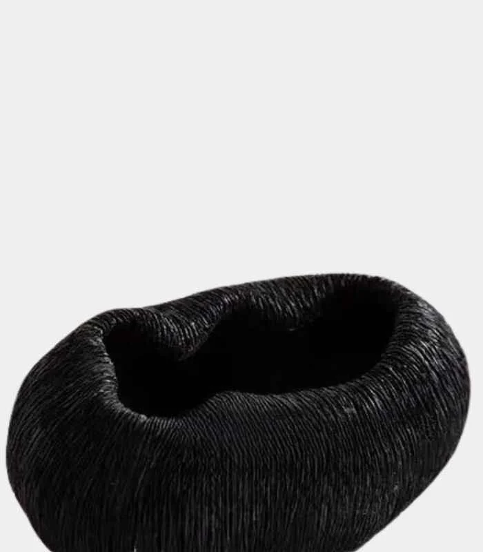 Coral Texture Decorative Resin Bowl - Black, 23 cm -  - #tag1#