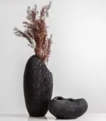 Coral Texture Decorative Resin Bowl Black 23 cm tag1