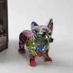Corgi Dog Art Graffiti Painting Sculptures and Statues Creative Resin Crafts