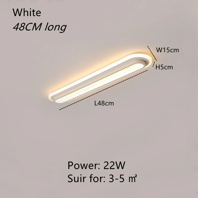 Corridor Flush Mount Ceiling Light Rectangular 2 Colour -  - #tag1#