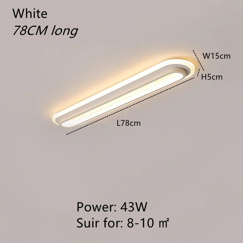 Corridor Flush Mount Ceiling Light Rectangular 2 Colour -  - #tag1#