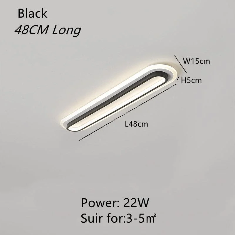 Corridor Flush Mount Ceiling Light Rectangular 2 Colour -  - #tag1#