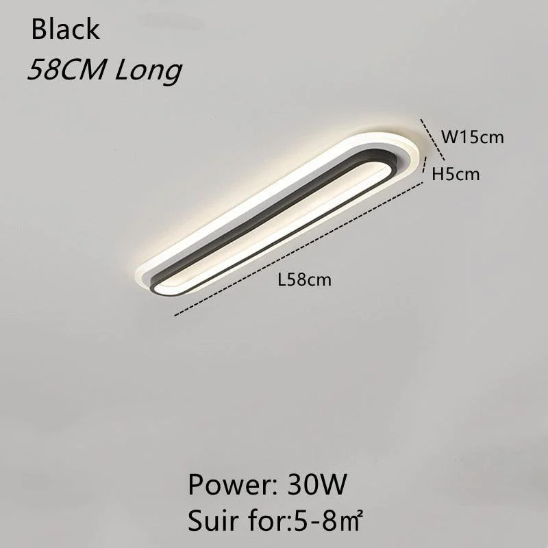 Corridor Flush Mount Ceiling Light Rectangular 2 Colour -  - #tag1#