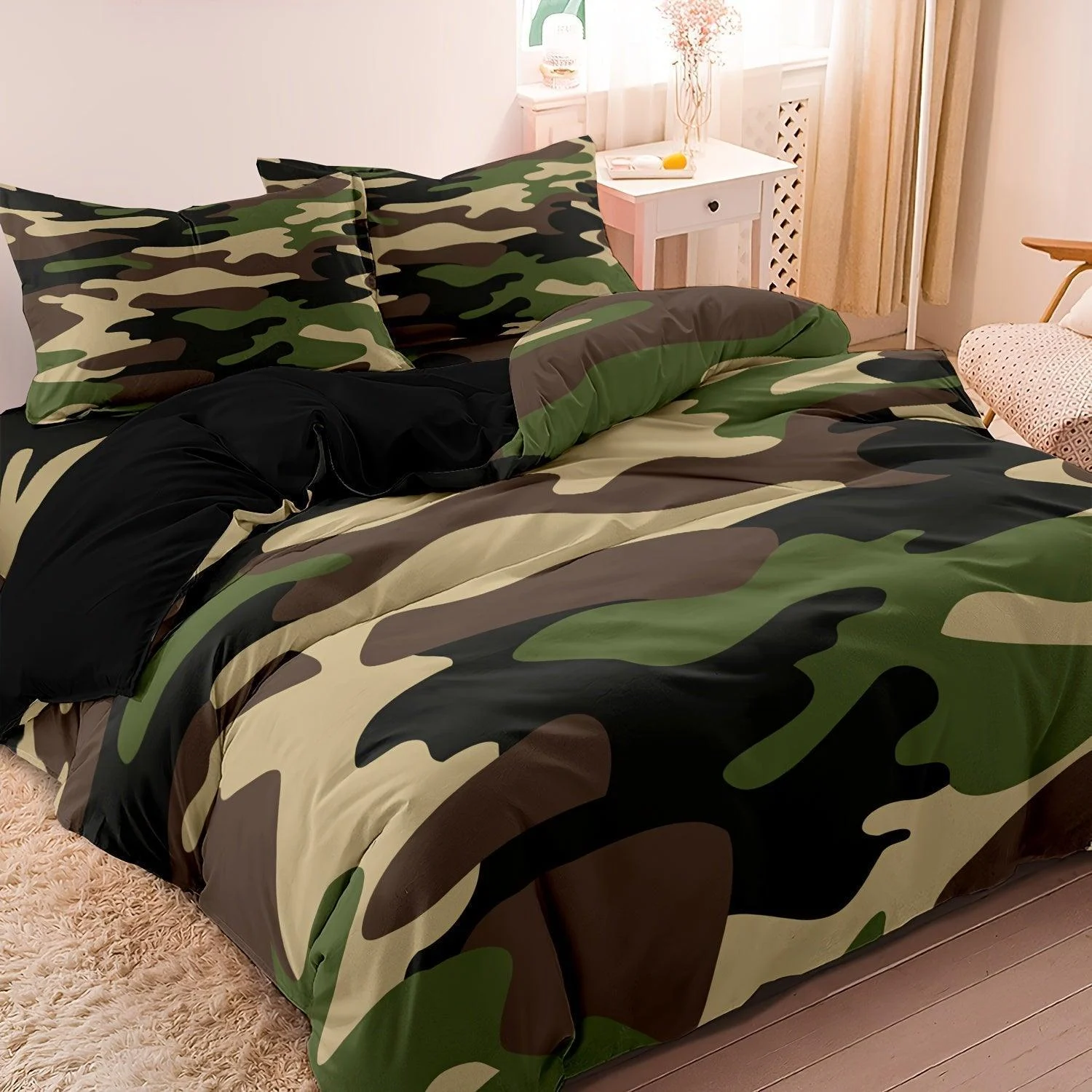 CosyNest - Camouflage Print Duvet Cover Bedding Set -  - #tag1#