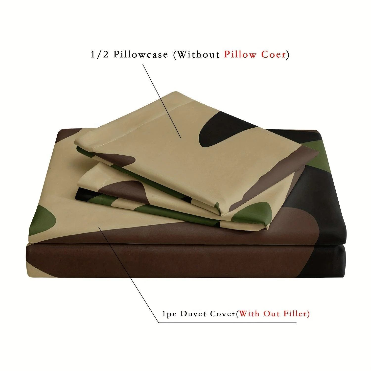 CosyNest - Camouflage Print Duvet Cover Bedding Set -  - #tag1#