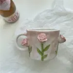 Cottagecore 3D Floral Handpainted Mug tag1