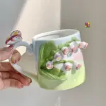 Cottagecore 3D Floral Handpainted Mug tag1