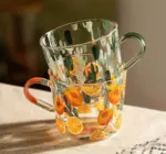 Cottagecore Aesthetic Peach Cactus Glass Cup