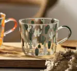 Cottagecore Aesthetic Peach Cactus Glass Cup