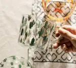 Cottagecore Aesthetic Peach Cactus Glass Cup
