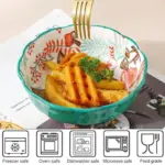 Cottagecore Bunny Bear Deer Ceramic Salad Bowl