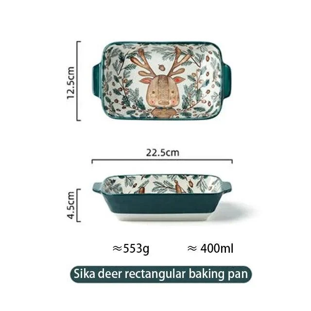 Cottagecore Bunny Bear Deer Ceramic Salad Bowl -
