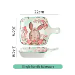 Cottagecore Bunny Bear Deer Ceramic Salad Bowl