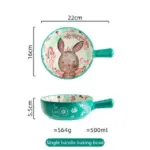 Cottagecore Bunny Bear Deer Ceramic Salad Bowl