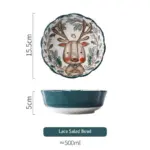 Cottagecore Bunny Bear Deer Ceramic Salad Bowl