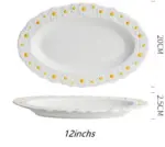 Cottagecore Ceramic Daisy Plate Dinnerware