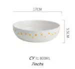 Cottagecore Ceramic Daisy Plate Dinnerware