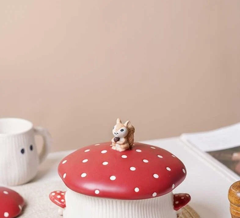 Cottagecore Ceramic Mushroom Tableware -