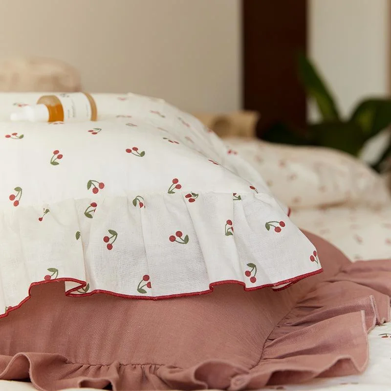 Cottagecore Ruffled Cozy Bedsheet Set -  - #tag1#