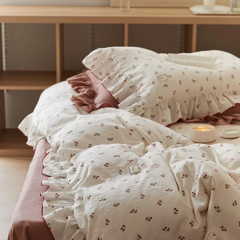 Cottagecore Ruffled Cozy Bedsheet Set -  - #tag1#