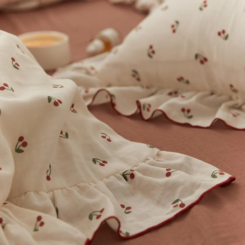 Cottagecore Ruffled Cozy Bedsheet Set -  - #tag1#