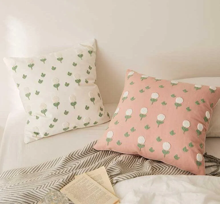 Cottagecore Vintage Daisy Floral Pillow Covers -