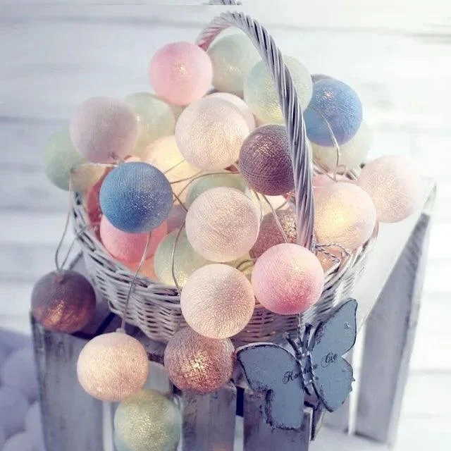 Cotton Ball Fairy LED Lights -  - #tag1#