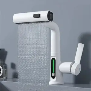 Countertop Faucet for Kitchen and Bathroom with Temperature Display