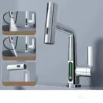 Countertop Faucet for Kitchen and Bathroom with Temperature Display tag1