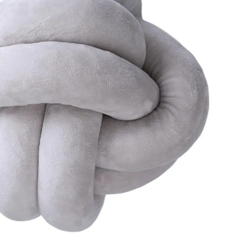 Coussin n ud rond tiss la main coussin de canap en peluche douce pour salon e51e3c84 c0c8 4cf7 a02c a4afa74a8683