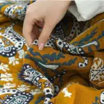 Couverture 100 coton pour lit serviette de canap ethnique douce respirante gaze couette fra che d 95659e30 466b 4579 bc01 add6804ff7f3