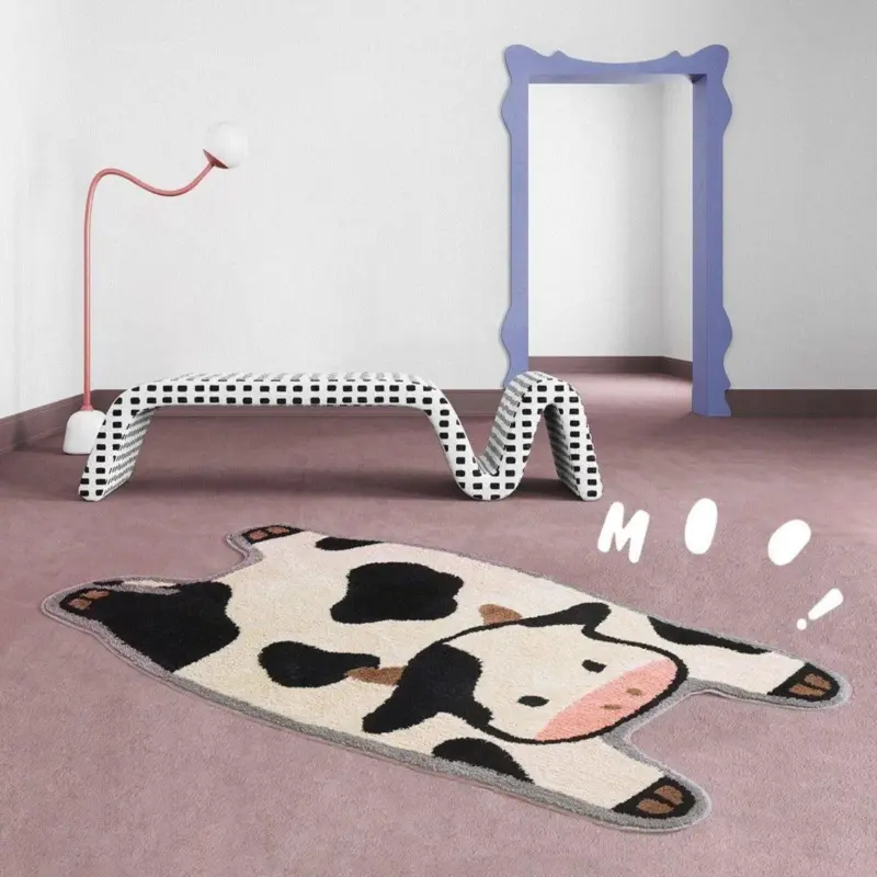 Cow Moo Moo Rug tag1