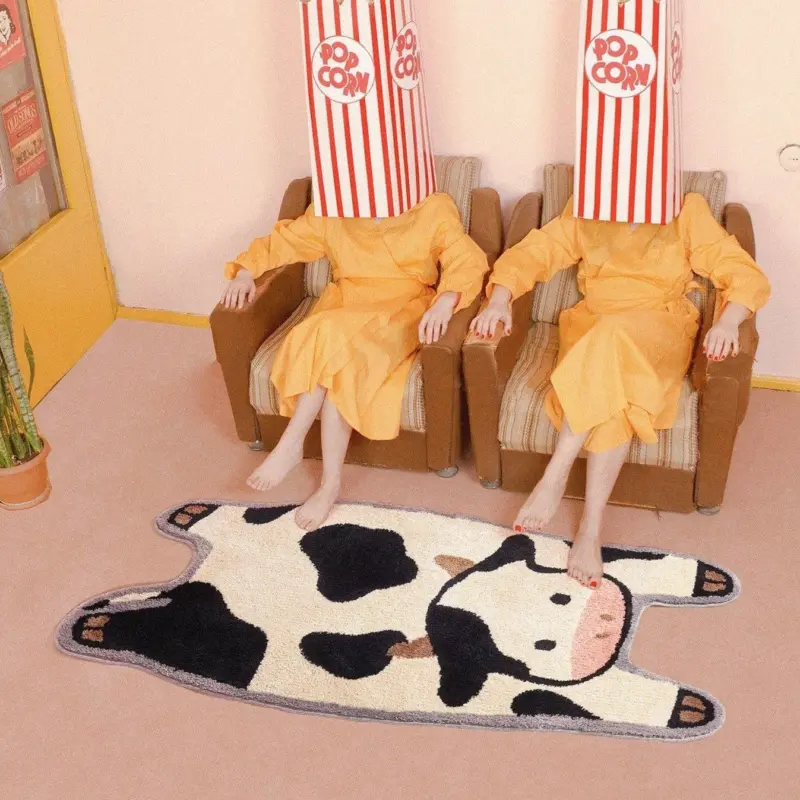 Cow Moo Moo Rug tag1