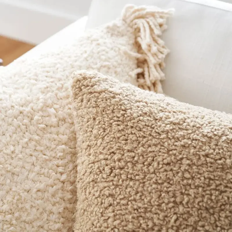 Cozy Teddy Faux Fur Cushion Cover Plush Pillow Cover For Sofa Living Room 45 45 Decorative 14147a7b 3561 4d2c ac5e 06a47f304a6f
