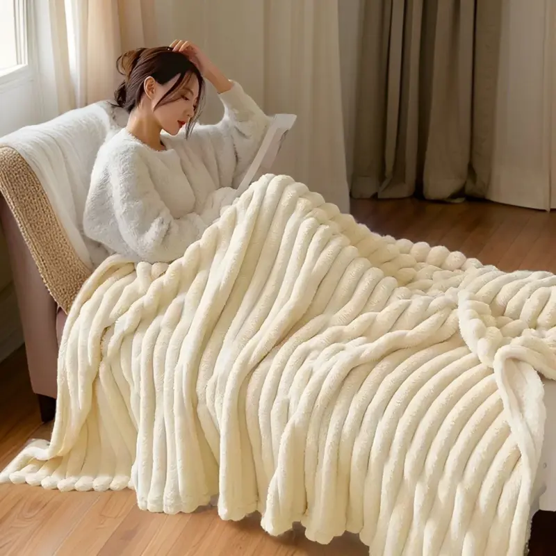 CozyBlanket Luxurious Plush Fleece Blanket for the Sofa soft warm and cozy blanket for sofa and living room tag1