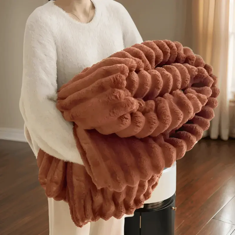 CozyBlanket Luxurious Plush Fleece Blanket for the Sofa soft warm and cozy blanket for sofa and living room tag1
