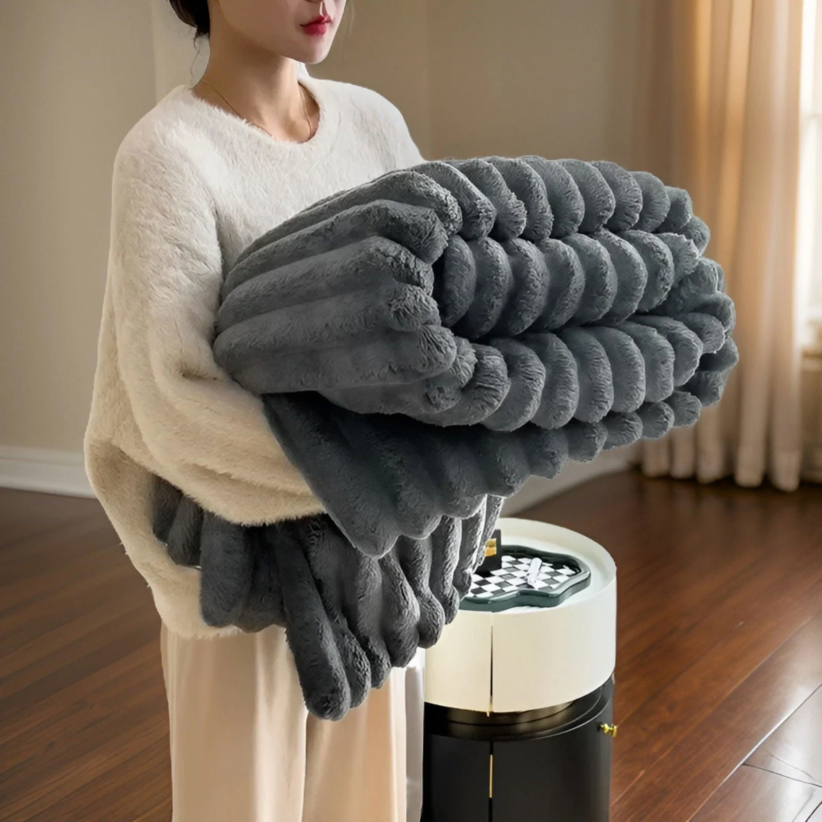CozyBlanket - Luxurious Plush Fleece Blanket for the Sofa - soft, warm, and cozy blanket for sofa and living room -  - #tag1#