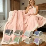 CozyCheck Plaid Reversible Thick Insulated Fleece Blanket for Winter tag1