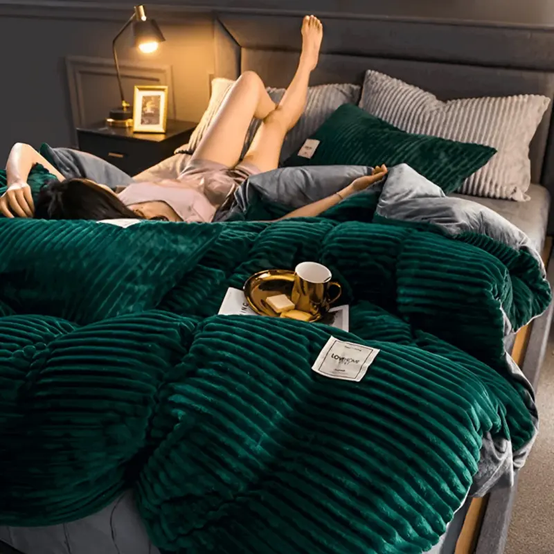 CozyComforter Fluffy duvet cover that can be used year round for ultimate luxury in bed tag1