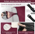 CozyShield Plaid Anti Slip Recliner Sofa Cover for All Around Protection tag1