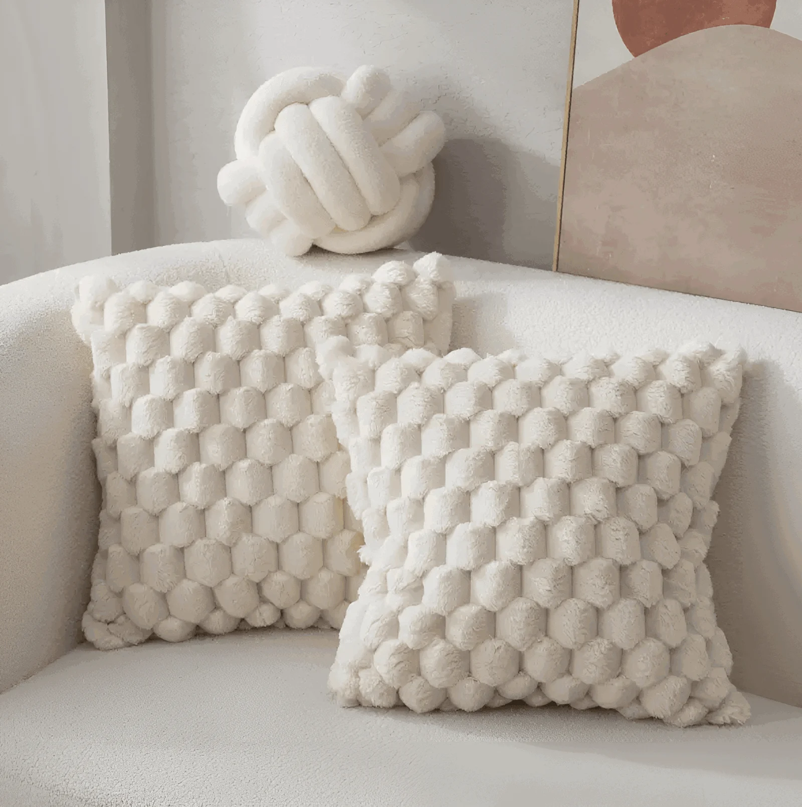 CozyWeave - Luxurious Soft Pillowcase with Fluffy Patterned Cover -  - #tag1#