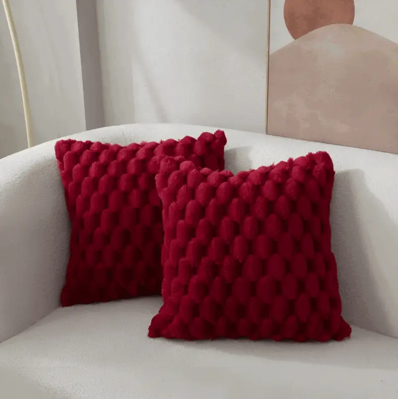 CozyWeave Luxurious Soft Pillowcase with Fluffy Patterned Cover tag1
