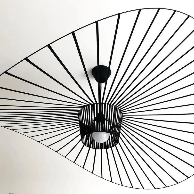 Cozy Black Simple LED Lighting Room Salon Hall Ceiling Chandelier Indoor -