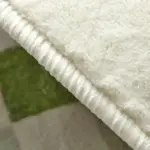 Cozy Blue Green Minimal Rug Carpets for Living Room Plush Fluffy Soft for Lounge