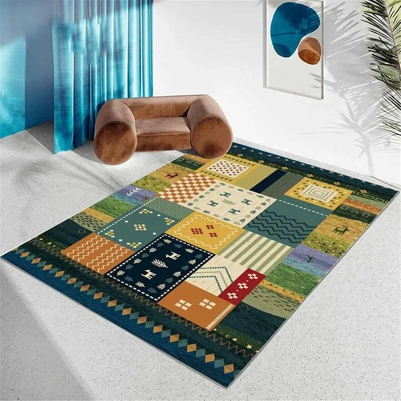 Cozy Boho Baroque Floral Rug Home Decoration Carpets -